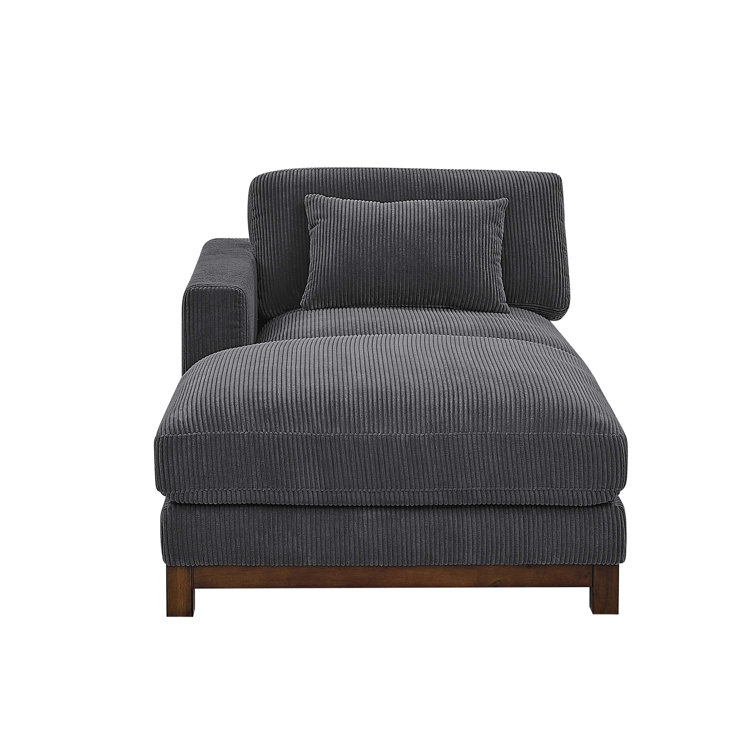 Dark grey chaise lounge hot sale